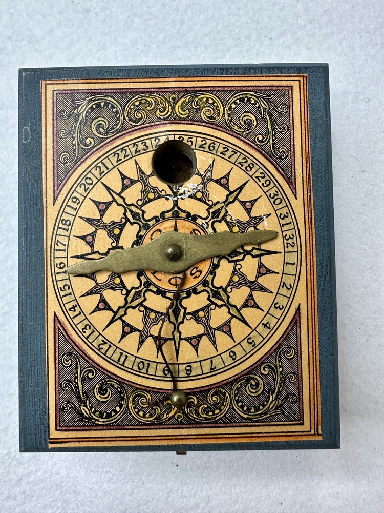 RARE Vintage Antique Solar Calendar Pocket Compass : Villa Alcor Made In Spain