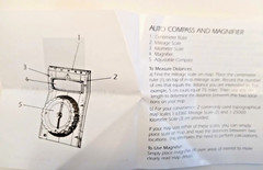 STAR CASE Auto Compass and Magnifier in velvet pouch, circa 1996