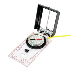 Luminous Mirror Sighting Compass Map Scale Navigation Gear Hiking Camping Trail