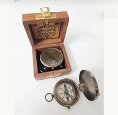 Joshua 1:9 Scripture Compass, Personalized Baptism Graduation Gift in Wooden Box
