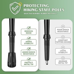 Set of 6 Universal Rubber Tips for Trekking Poles & Walking Sticks