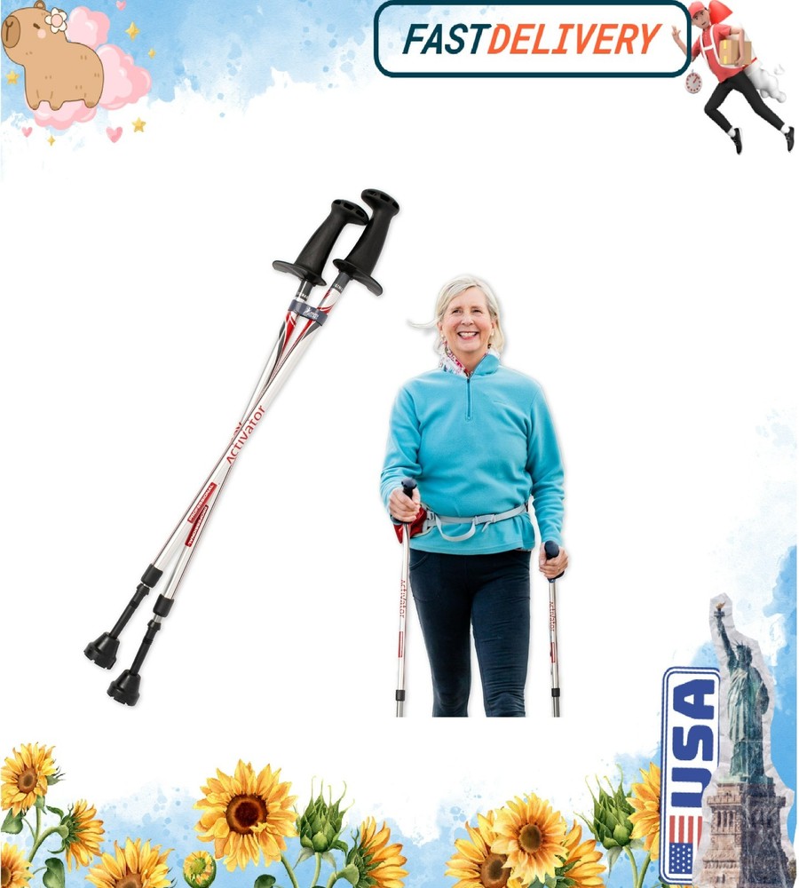 Walking Poles for Balance and Rehabilitation – 1 Pair – Ergonomic CoreGrip