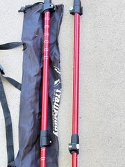 Set of Trail Buddy Trekking Poles 105-135CM Red .. 13F