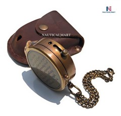 Trust in The Lord Engraved Compass Proverbs 3:5 Gift w Leather Case