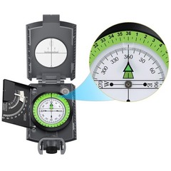 Military Compass With Carry Bag Inclinometer Multifunctional Sighting Compass Wa