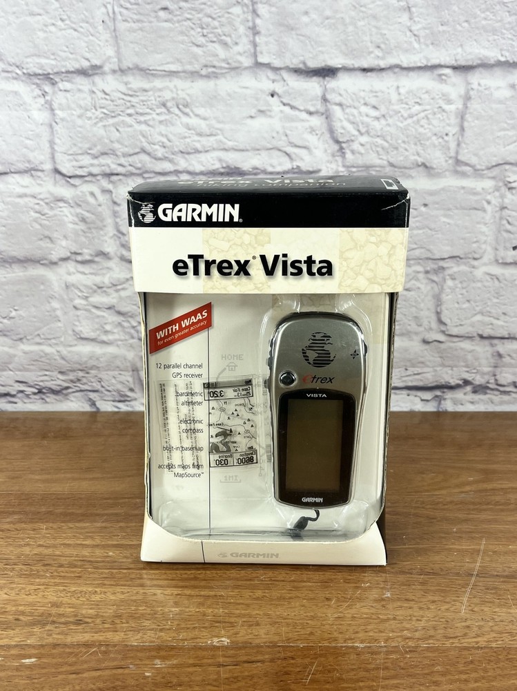 Garmin eTrex Vista Portable Handheld GPS Hiking Companion – With Box