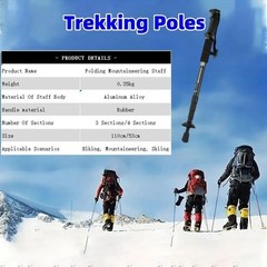 2X Telescopic Walking Trekking Poles Nordic Hiking Sticks Collapsible Alpenstock