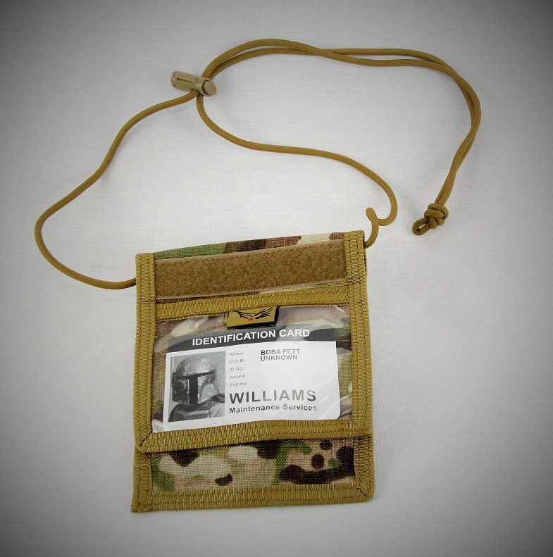 V2 ID CARD DISPLAY / ACCREDITATION & DOCUMENT NECK WALLET CORDURA MULTICAM
