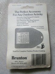 USA Vintage 1986 Brunton USA – Tag-A-Long – Compass Thermometer Wind Chill Gauge