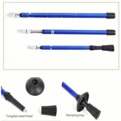 2X Trekking Poles Nordic Walking Sticks Adjustable Anti-shock Hiking Alpenstock