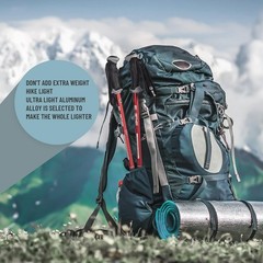 Aluminum Trekking Poles – Quick Adjustable Locks, Comfort Handle, Padded Stra…