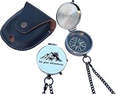 For Your Adventures… Pocket Compass Gifts for Adults & Kids, Engraved Compass