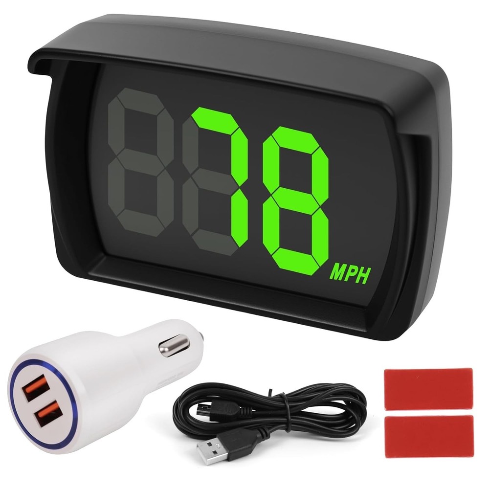 Velocimetro digital GPS para auto MPH HUD universal con pantalla LED grande