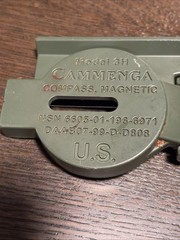 Cammenga Model 3H USGI Military Issue Tritium Lensatic Compass USA Made Green