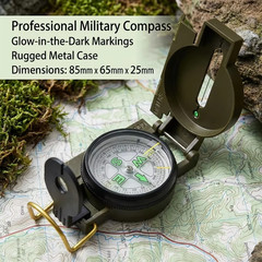 Outdoor Military Luminous Lensatic Compass for Camping Hiking Survival Marching