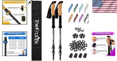Women & Men’s Lightweight Trekking Poles – Adjustable Cork Grip Hiking Sticks