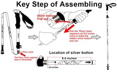 Lightweight Collapsible Trekking Pole – 7075 Aluminum Adjustable Walking Stick