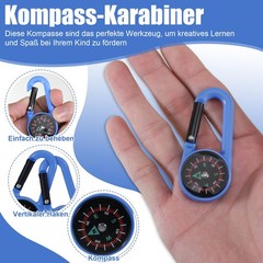 18 Pack Compass with Snap Hook, Mini Compass Keychain, Multifun…