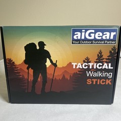 AiGear G2 Tactical Walking Stick G2647 Black Heavy Duty 5 Section Adjustable