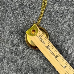 Vintage Brass Pocket Compass Hunter Case Flip Top Gold Tone Chain Navigation