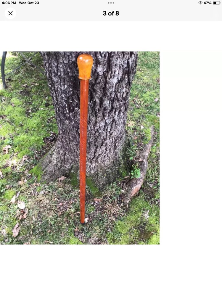 Solid Wood 36” Walking Stick Cane ~ Knob Head ~ Carved Staff ~ STOUT & STRONG