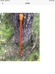 Solid Wood 36” Walking Stick Cane ~ Knob Head ~ Carved Staff ~ STOUT & STRONG