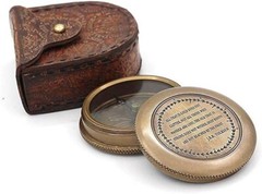 RII Pocket Brass Compass, Nautical Navy Compass for Camping, Travelling, Hiking,