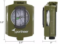 Compass Pocket Military Army Geology Pro Outdoor Hiking Camping Survivalist SOS