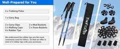 Nordic Walking Trekking Poles – 2 Sticks with Anti-Shock and Quick Lock System,