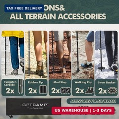 GPTCAMP Walking Sticks,Trekking Poles Collapsible Hiking Poles,Lightweight Foldi