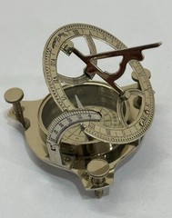 Silver Sundial Pocket Compass 3″ for Hiking, Camping & Nautical Outdoor Use