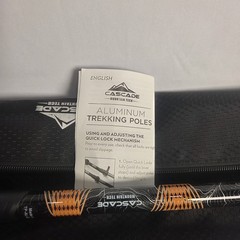 Cascade Mountain Tech Aluminum Trekking Poles Quick Lock EVA Grip Carry Bag Pair
