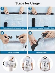 Dry Bag Waterproof for Women Men, 5L/10L//30L/40L Roll Top 20L White