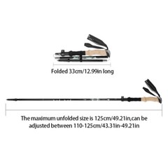 260G Folding Trekking Pole Aluminum Alloy Alpenstock Collapsible Walking Stick.