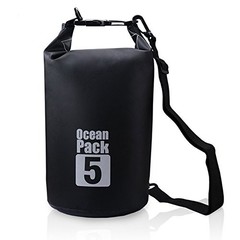 Dry Sack/Floating Waterproof Bag 2L//10L/20L/30L for Boating, 5L Black