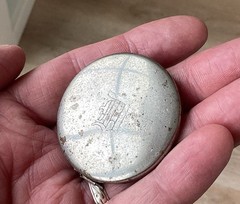 Vintage D Detroit Tigers Engraved Metal Compass Japan Pocket Watch Style