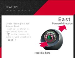 Dashboard Mount Auto Automobile Automotive Vehicle Car Boat Ball Compass Liquid
