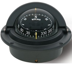 Ritchie Voyager Flush Mount 3 In CombiDamp Dial Compass Black F-83