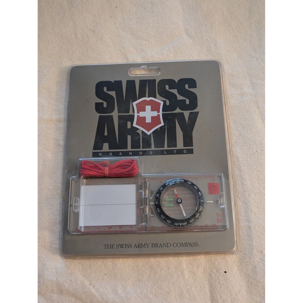 Swiss Army Brand DS-40 Compass Model 36003 Folding Sighting Mirror Lanyard NIB