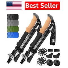 Foldable Hiking Poles – Adjustable Lightweight Aluminum Trekking Sticks