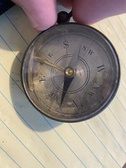 VINTAGE COMPASS – MADE IN FRANCE w ORIGINAL CASE POSSIBLY MILITARY GLASS COVER