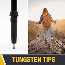 Trekking Poles for Hiking | Collapsible Walking Stick | 24″ to 54″ (Pair of 2)