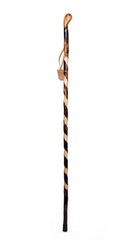 Handcrafted Nature Wood Hiking Stick 55 Inches Long – with Hand Strap and Rub…