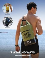 Waterproof Dry Bag with Phone Pouch – 5L//20L/30L/40L Floating 10L Olive Green