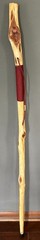 Diamond Willow Wood Hiking Stick – 52″ – Compass top, paracord grip/lanyard