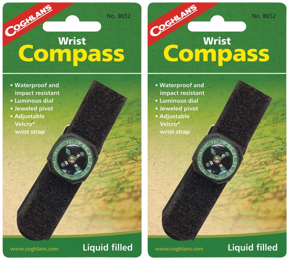 Coghlan’s Liquid Filled Wrist Compass (2-Pack)