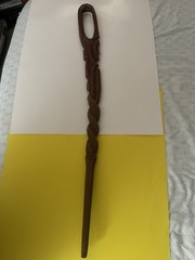 African Hand Carved Walking Stick 38 1/2 Inches Tall