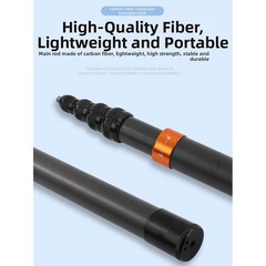 For insta360 X4 Selfie Rod with Locking Mechanism Carbon Fiber 7 or 9 Section