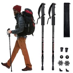 Bastones de senderismo 2X Bastones de trekking nórdicos ajustables Anti-choque V