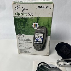 Magellan eXplorist 500LE Handheld GPS Geocaching Hiking Boating boxed bundle